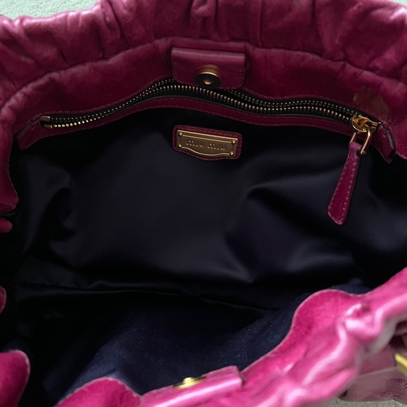 Vintage Miu Miu Vitello Shine Top Handle Satchel - Picture 6 of 9